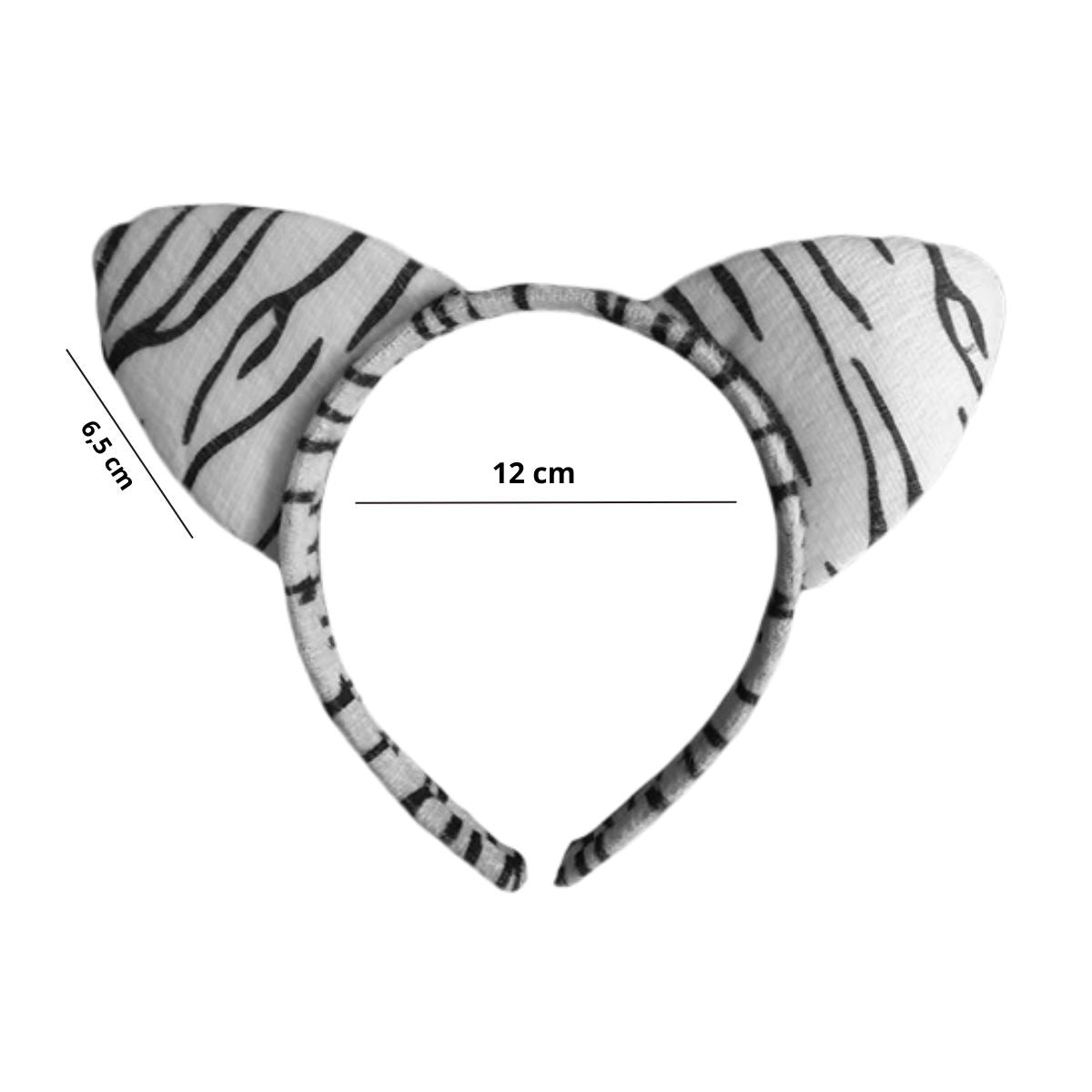 Kit Fantasia Cosplay Tigre Branco - Rabo / Tiara / Gravata Kit Fantasia Cosplay Tigre Branco - Rabo / Tiara / Gravata